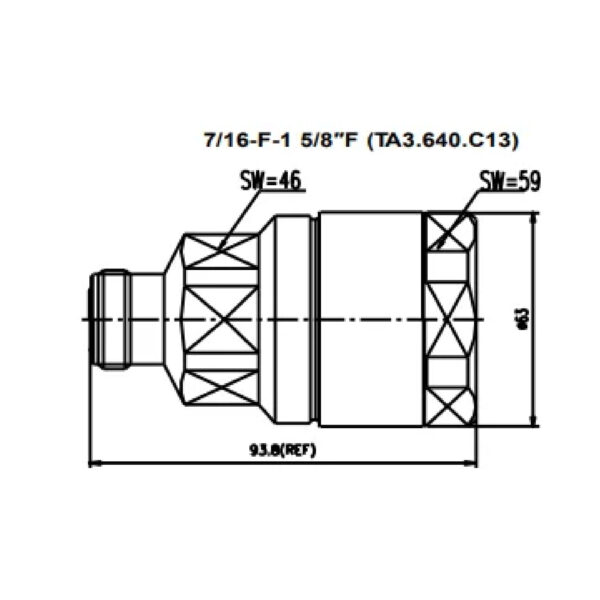 DIN 7/16 Hembra para cable feeder de 1''5/8 - Image 3