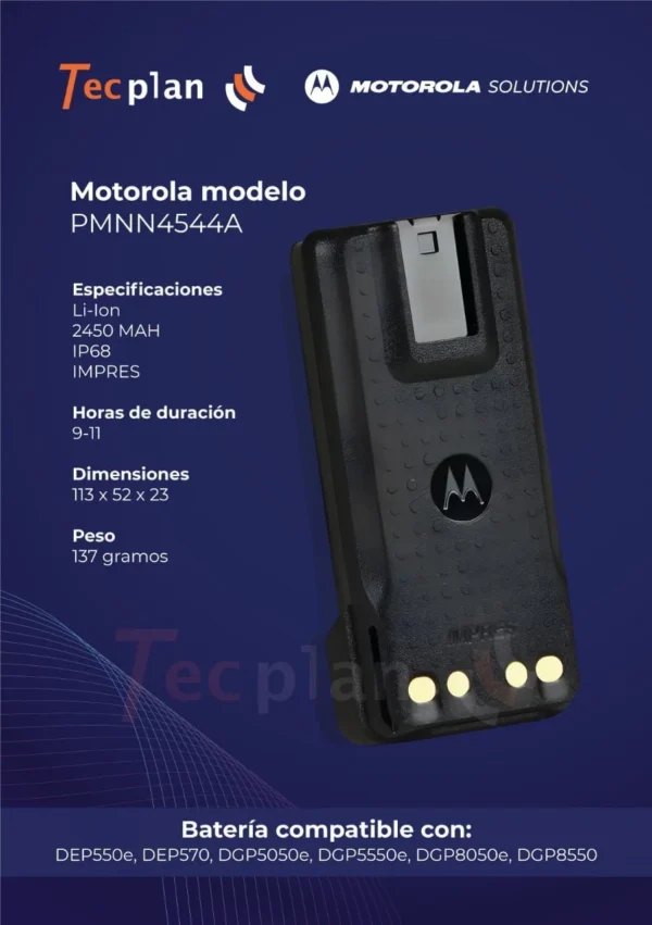 Batería Motorola PMNN4544A - Imagen 2